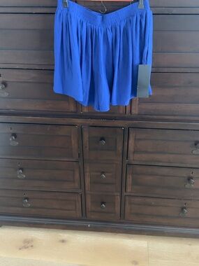 BCBGMaxAzria Cobalt Blue Pleated Skort